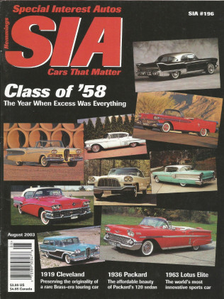 SPECIAL-INTEREST AUTOS 2003 AUG - '63 LOTUS ELITE Spcl,CONTINENTAL Mk 111
